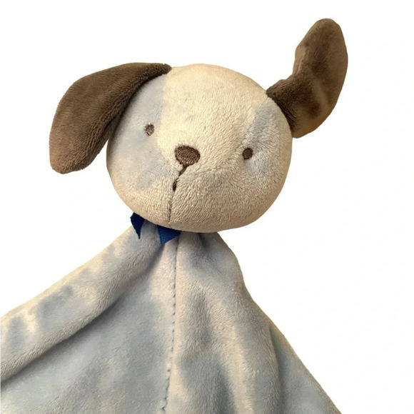Precious Firsts Carter's Puppy Dog Security Blanket Blue Lovey Baby Ratt… - Picture 3 of 6